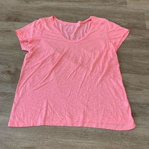 L burnout pink short sleeve top